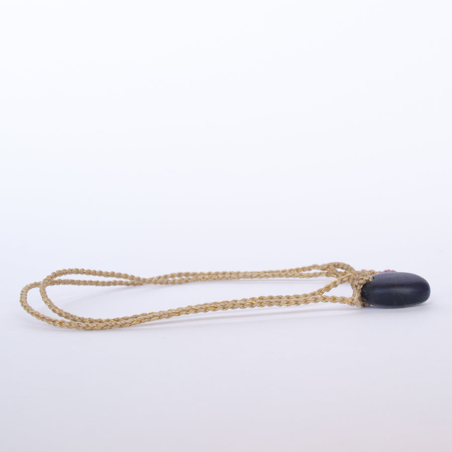 Iolite pebble necklace
