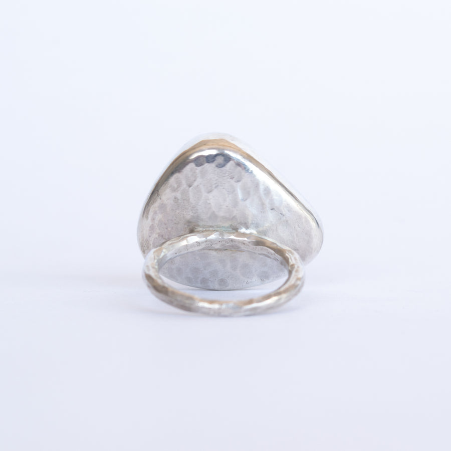 Triangular Aquamarine ring