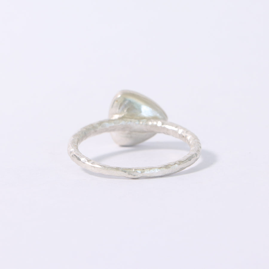 "Carry me" triangle Aquamarine ring