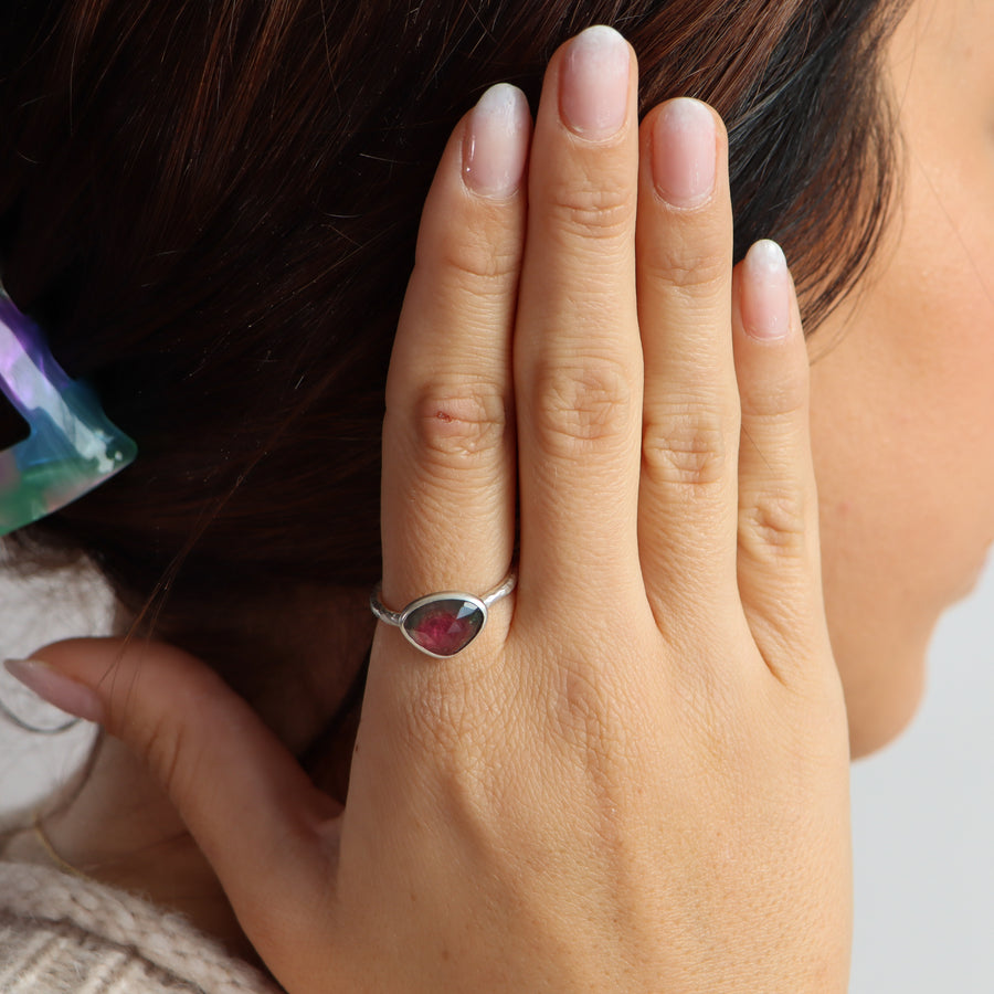 "Carry me" Watermelon Tourmaline ring