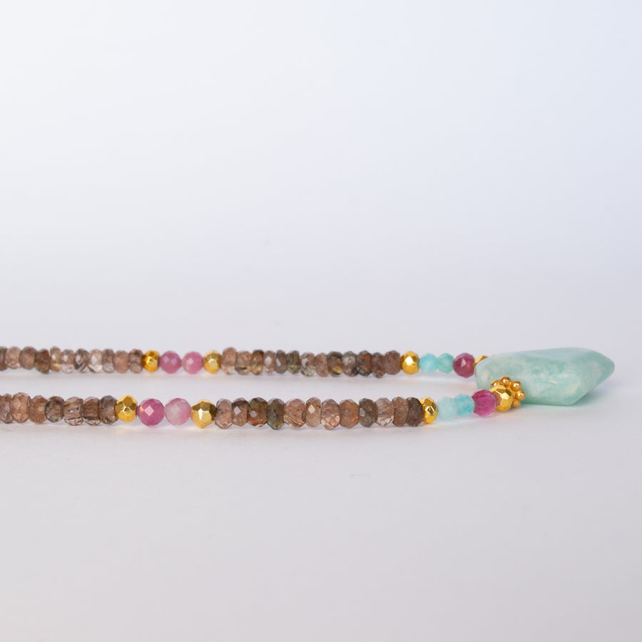 Andalusite & Amazonite necklace