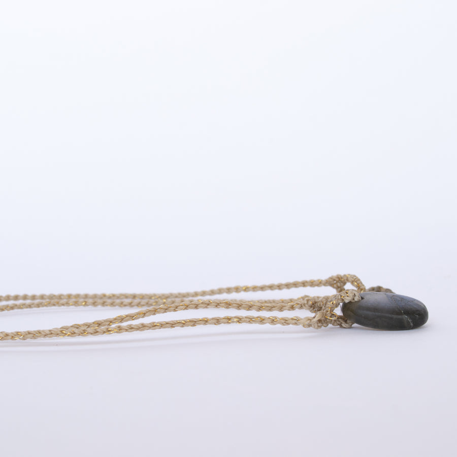 Labradorite pebble necklace