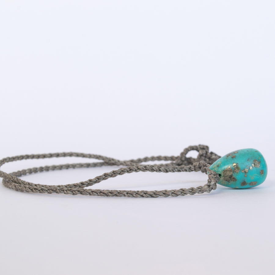 Turquoise pebble necklace