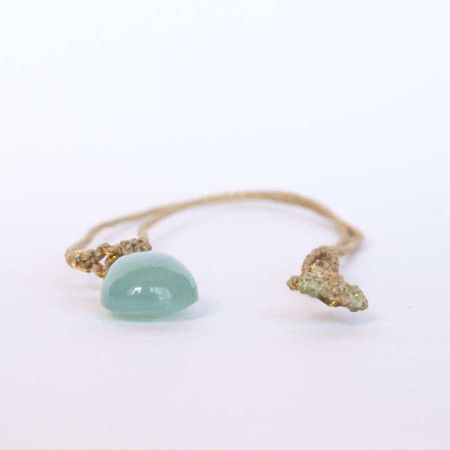 Aquamarine pebble necklace