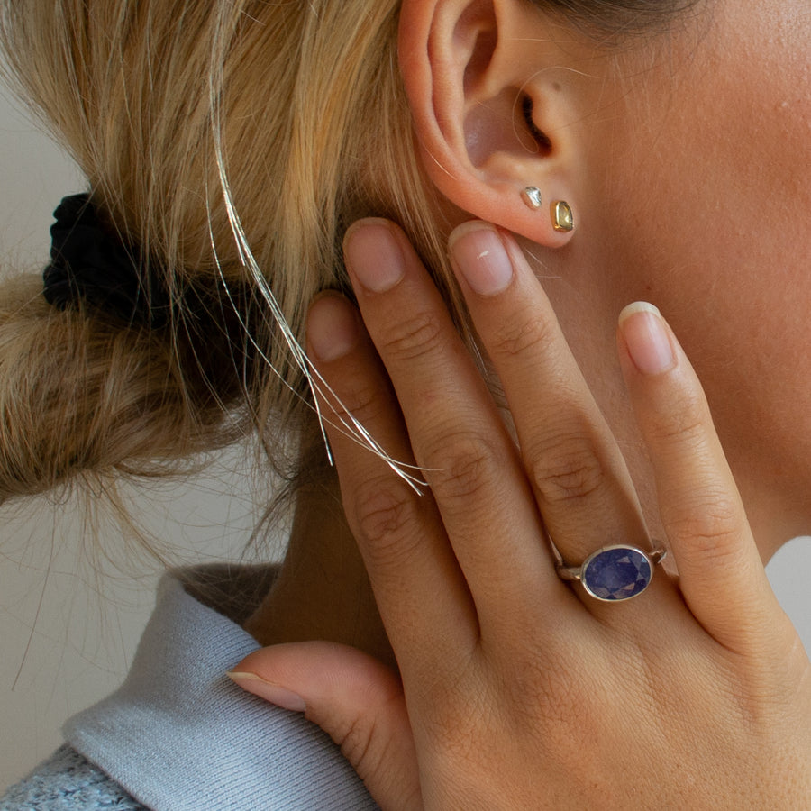 Faceted Tanzanite ring
