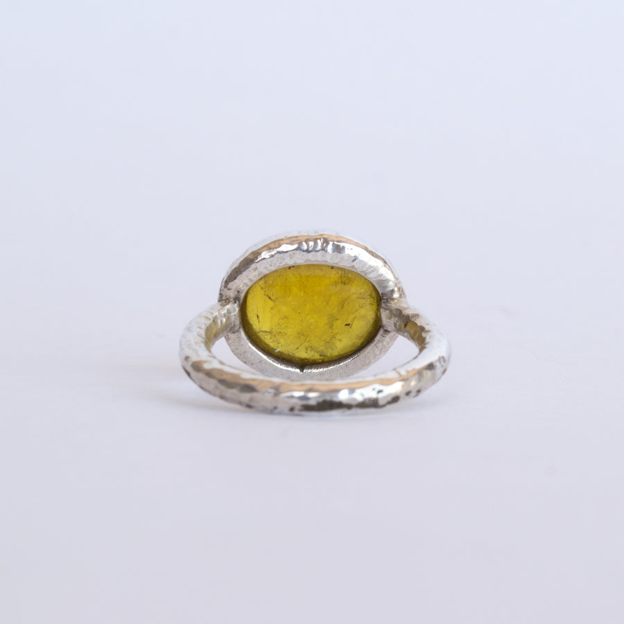 Oval Yellow Tourmaline ring