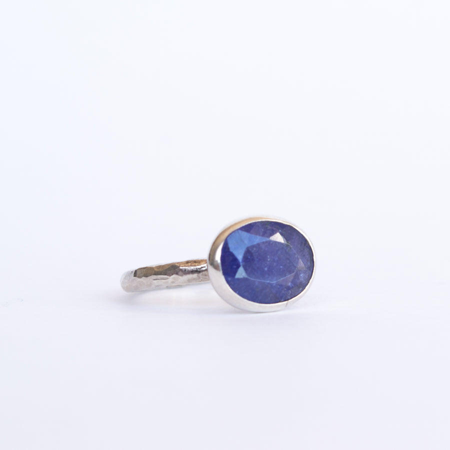 Faceted Tanzanite ring